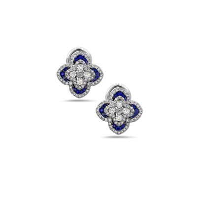 Charles Krypell Precious Quatrefoil Stud Earrings