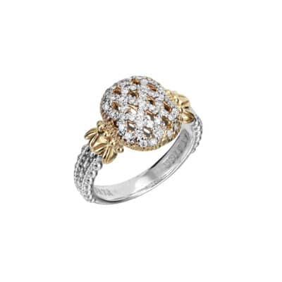 Sterling Silver with 14KYG with Diamond 0.31ctw Ring by Vahan