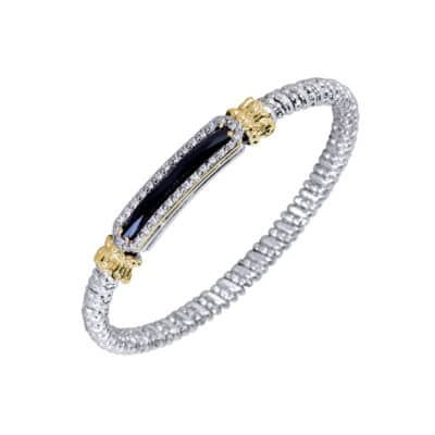 Vahan Bangle with Diamonds and Black onyx