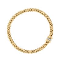 Fope Diamond Gold Bracelet top view