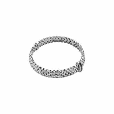 Fope White Gold Bracelet with Black Diamonds