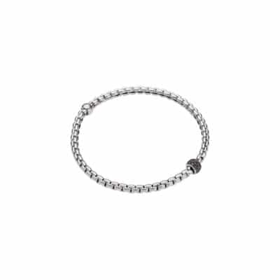 Fope Mens White Gold flex Bracelet