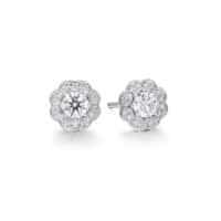 LORELEI DIAMOND HALO STUD EARRINGS