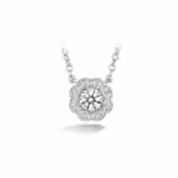 LORELEI DIAMOND HALO PENDANT