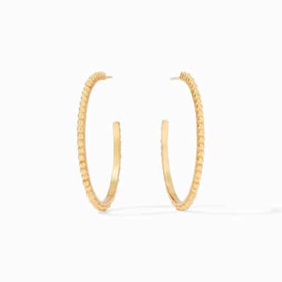 Julie Vos Colette Bead Hoop Gold Large