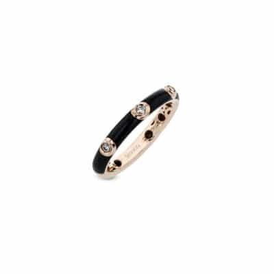 Simon G Black Enamel Ring