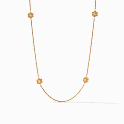 Colette Pearl Station Necklace Gold Pearl