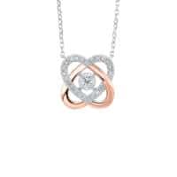 14K Two Tone Diamond Pendant