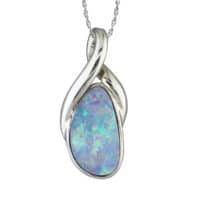 14KWG Australian Opal Doublet Pendant